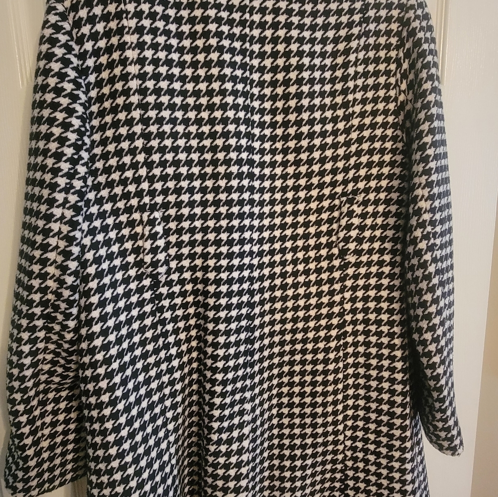 Anne Klein Houndstooth Peacoat, XL